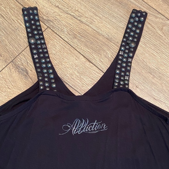 AFFLICTION DRESS BLACK PREMIUM STUDDED TANK STYLE Size (M) - Picture 5 of 6